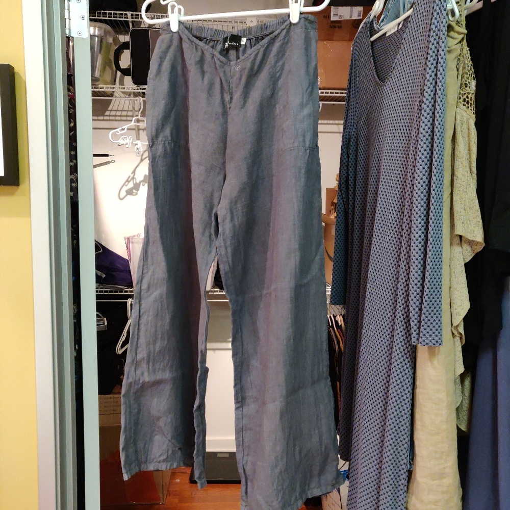 Fenini Linen Pants in Grey